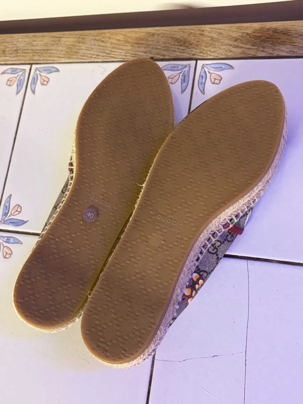 Gucci Women's GG Supreme Tian Espadrille Flats Sz. US10 - Picture 10 of 16